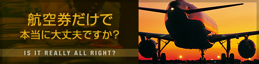 航空券だけで本当に大丈夫ですか？
